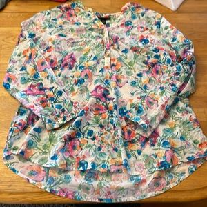 Women’s Lane Bryant floral, long sleeve blouse
